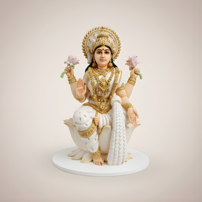Goddess Lakshmi Ji 3D Decorative Statue | Premium Spiritual Home Décor